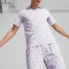 Puma Floral Print Casual Short Sleeve Polo Unisex Tops Lavender-Purple 620688-25