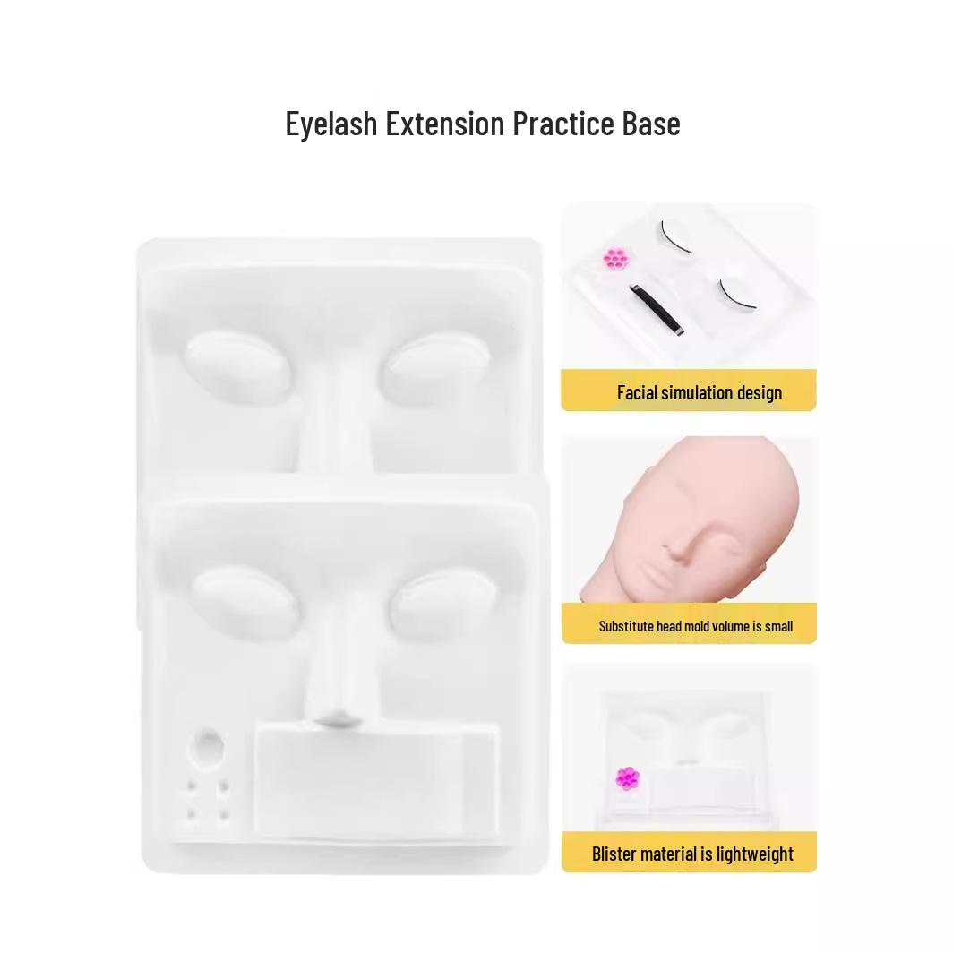 

Eyelash Extension Practice Kit: 3-in-1 Beginner Set with False Lashes and Human Face Simulation