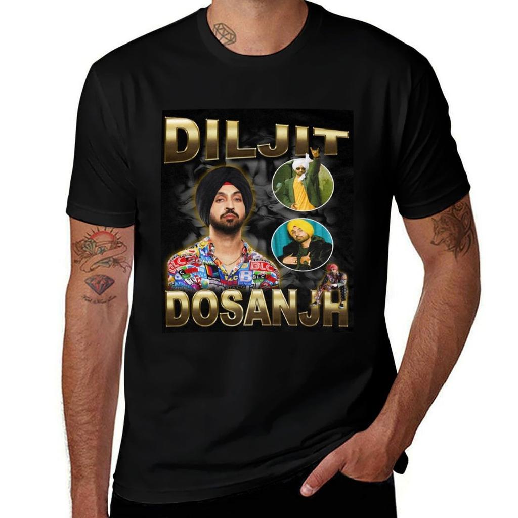 Diljit Dosanjh Vintage Style Tshirt Simple Line Art Print Tee