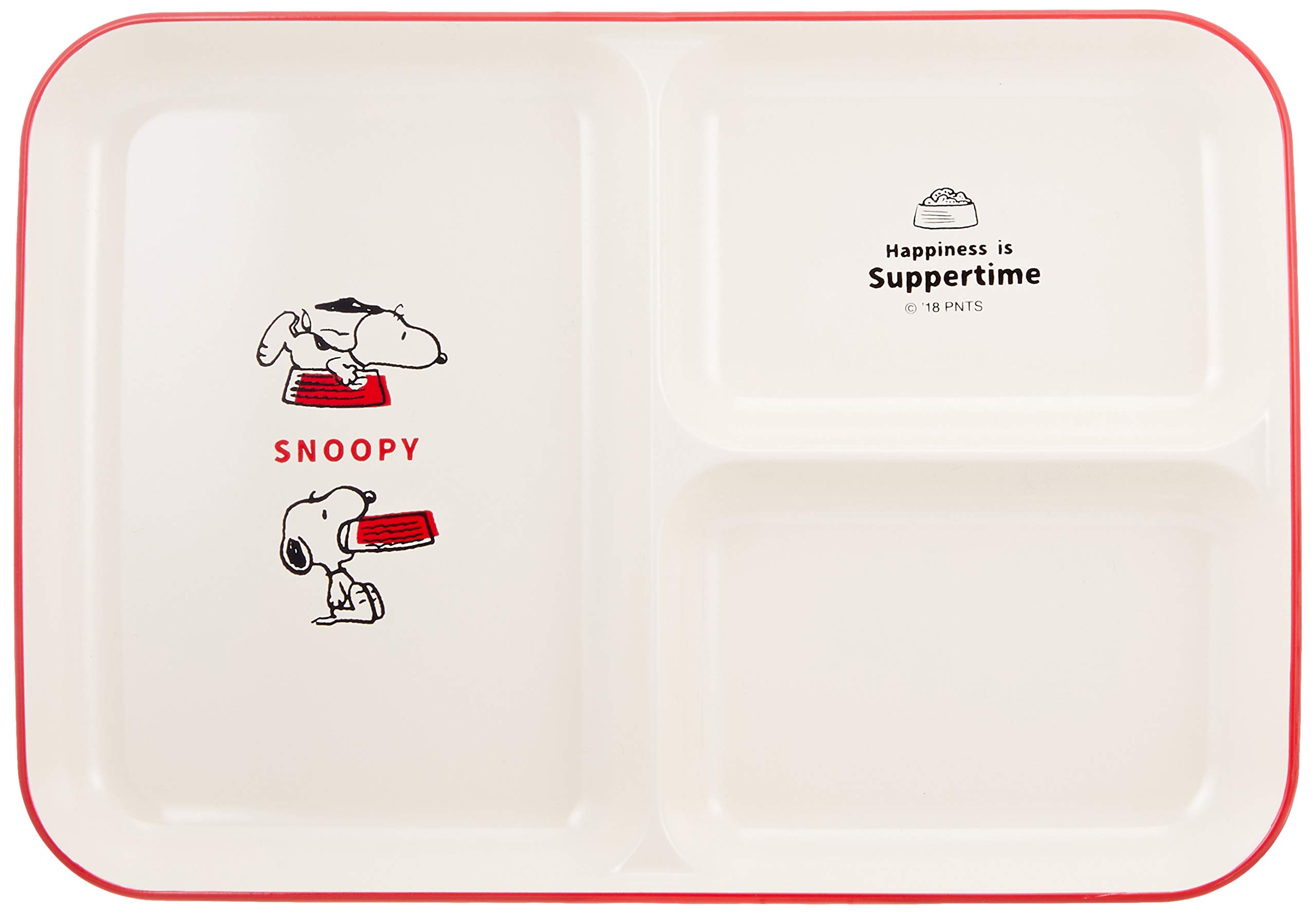 

PEANUTS Снупи Лакированная Разделенная 606554 Тарелка Время ужина - время счастья , 21 см, Белая, белый