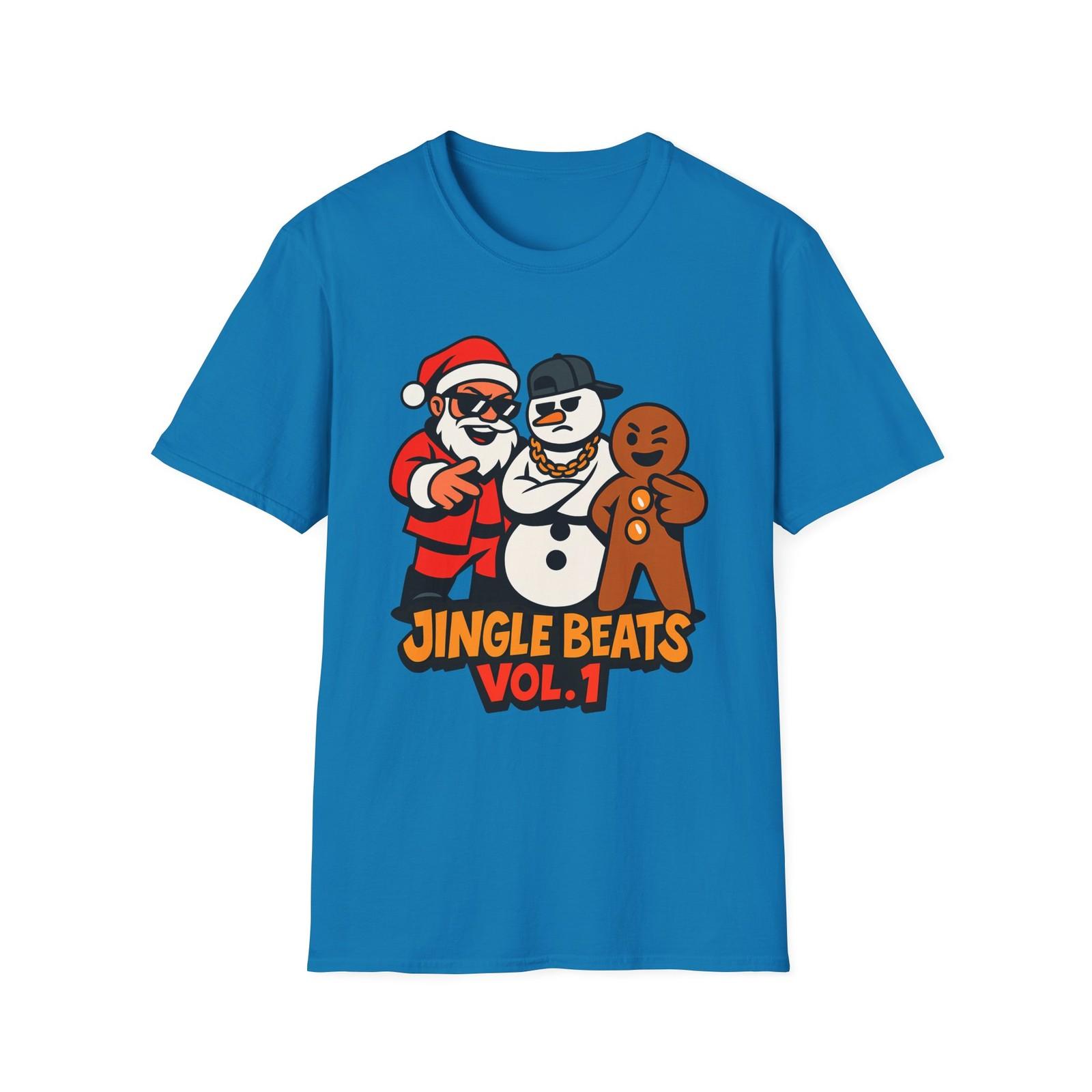 Unisex Softstyle T-Shirt Mens Womens Tees Top Santa Snowman Gingerbread Rap Funny Christmas Hip-Hop 4XL