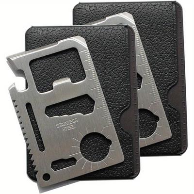 Outil de Poche Multifonction Carte de Crédit Edc Extérieur Bouteille Matériel de Survie Carte Multi Gadget Polyvalent Camping Ouvreur Portefeuille Kit
