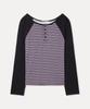 MIXXO Striped Raglan T-Shirt_Miwlwg709S