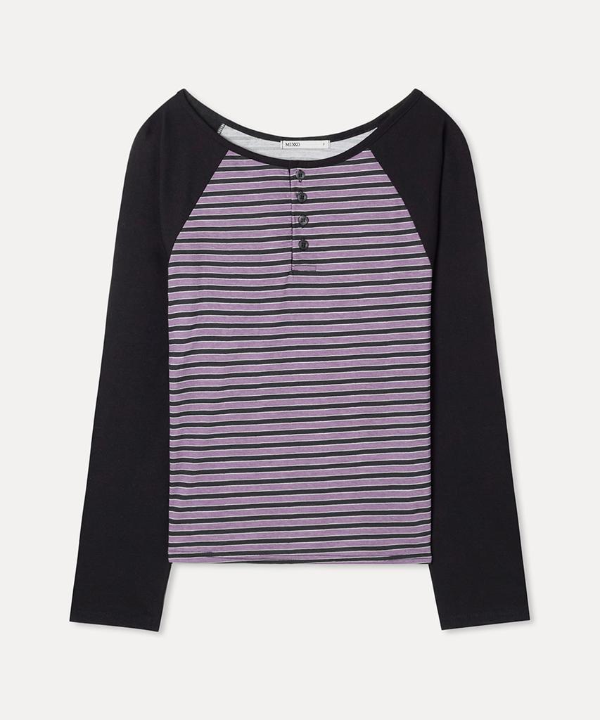 MIXXO Striped Raglan T-Shirt_Miwlwg709S