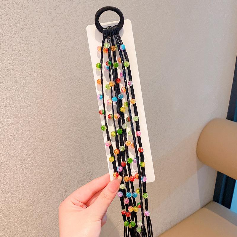 1PC Lovely Girls Five-pointed Star Wigs Ponytail Headbands Rubber Bands Hair Bands Headwear Kids Hair Accessories Hair Ornament