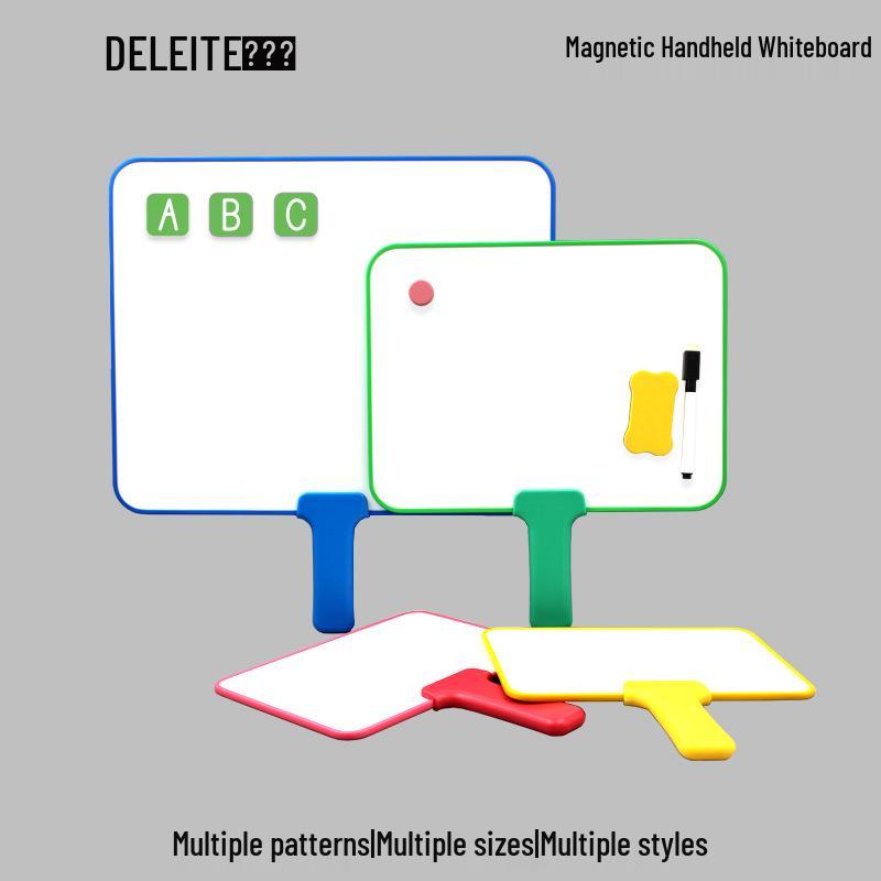 

Double-Sided Handheld Erasable Whiteboard for Classroom or Live Broadcast Small 15*21cm, one piece, random color