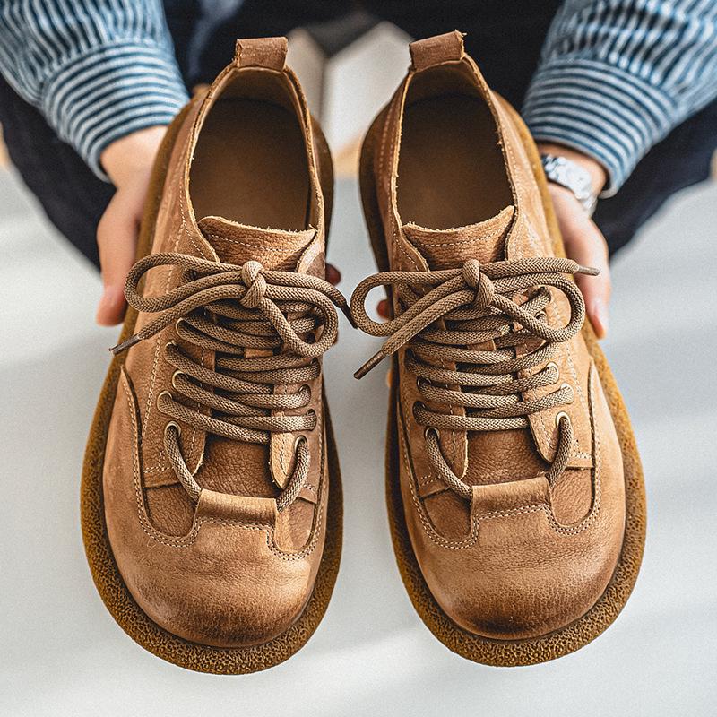 Men's Top Grain Leather Casual Shoes - 2025 Summer Edition, Big Toe Genuine Leather, Breathable Non-slip Soft Sole.