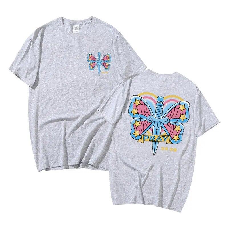 Anime JoJo Bizarre Adventure Stone Ocean Graphic Tshirt Unisex Women Loose Tee Shirt Jolyne Cujoh Dagger Butterfly Tattoo T-shirts