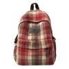 Schulranzen Rucksack weiblich Koreanische Version Herbst und Winter Neu Retro Karomuster Rucksack Japanischer Mädchenstil College-Student Literarisch und vielseitig