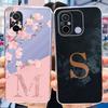 For Xiaomi Redmi 12C 2023 Fashion Initial Letter Phone Case For Redmi 12C 4G Redmi12c Soft Silicone TPU Back Cover