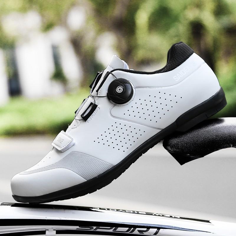 Mens Cycling Shoes Professional Road MTB Bike Non-Cleat Rigid Sole Indoor Spin Trainer Footwear