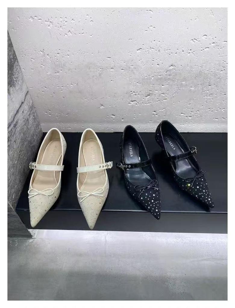 2025 spring and autumn new fashion versatile inner height increase Mary Jane shoes shallow mouth word with versatile single shoes women