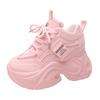 2025 New Chunky Leather Women's Sneakers Solid Color Internal Increase Casual White Ladies Shoes Platform Trainer Jogging Shoe