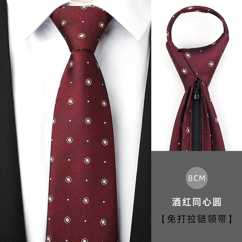Tie Men'S Dress Business Handsome Blue Strip Zipper Professional Wedding Groom Korean Version Zipper Hand Tie