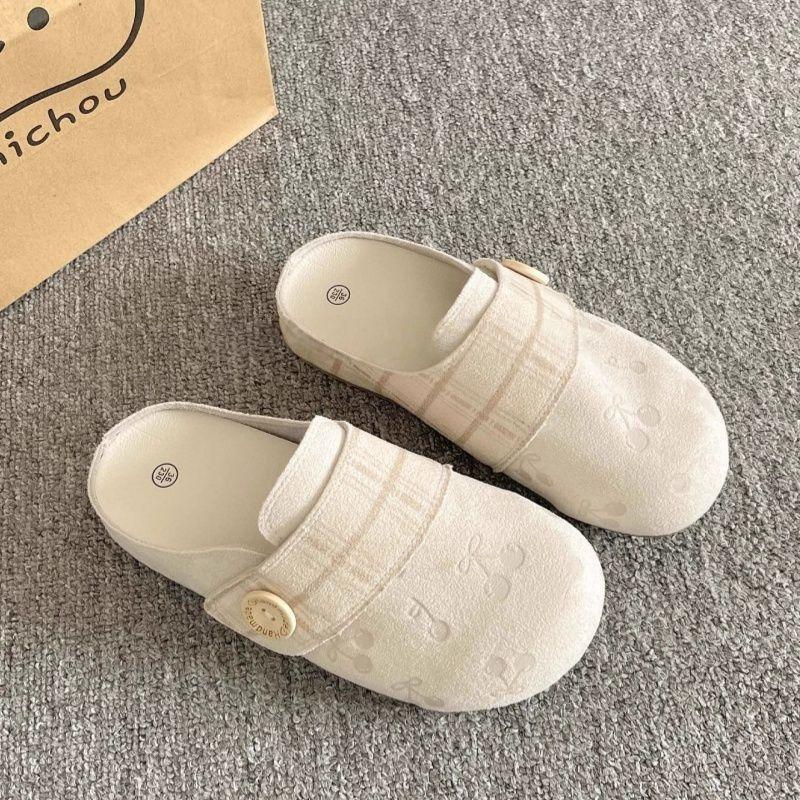 Office new half slippers women wear white shoes board shoes versatile niche sports and leisure shoes