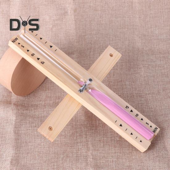 Clessidra per sauna con timer da 15 minuti, conto alla rovescia, in vetro resistente al calore, girevole, in legno resistente, per spa, studio, camera da letto