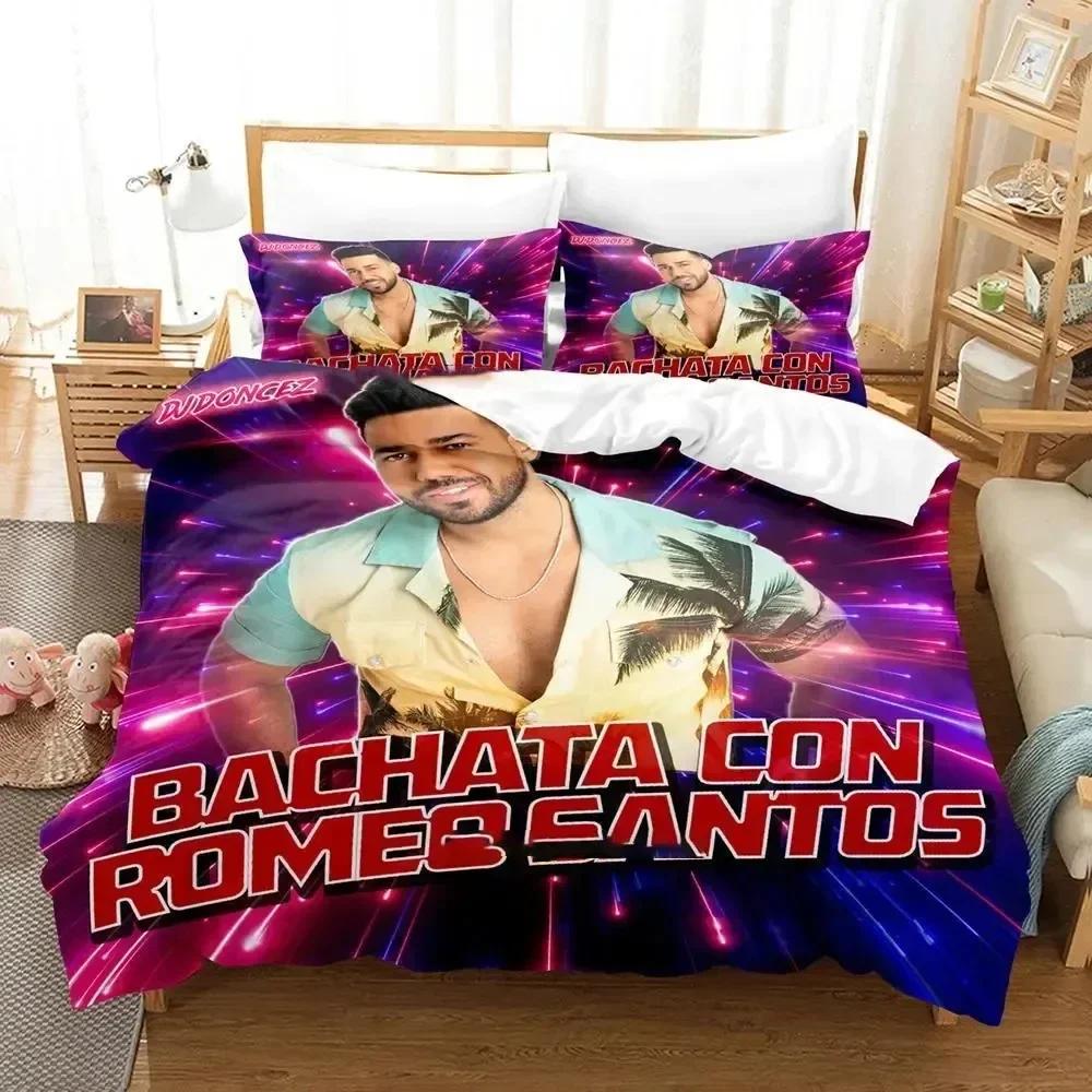 

3D Singer Romeo Santos Bedding set Printed Duvet Cover Pillowcase Single Double Queen Super King Size Sets Home 135x200cm