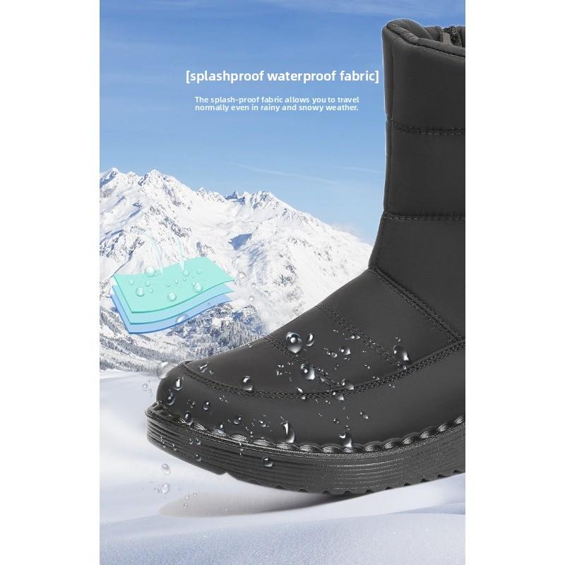 Fashion Winter New Comfortable and Warm Long Tube Women's Thick Plush Warm Snow Boots Polyurethane Lightweight Cotton Boots