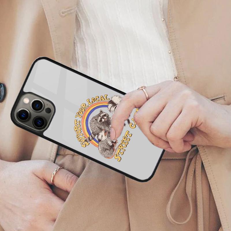 Cute Happy Kawaii Racoons Magnetic Phone Case For APPLE iPhone 17 Air 16 14 13 12 Pro Max 15 Plus Wireless With MagSafe Cover