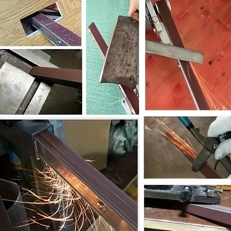 10/12Pcs alumina emery tape, size 10x330 mm (3/8 inch x13), multiple grit specifications: 40/60/80/120, suitable for machine use