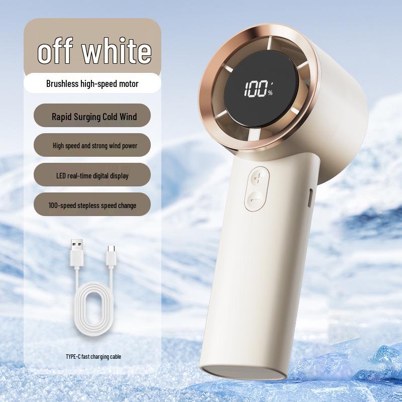 2026 Smart Turbo Handheld Fan with Digital Display and Long Battery Life F8 Handheld Fan