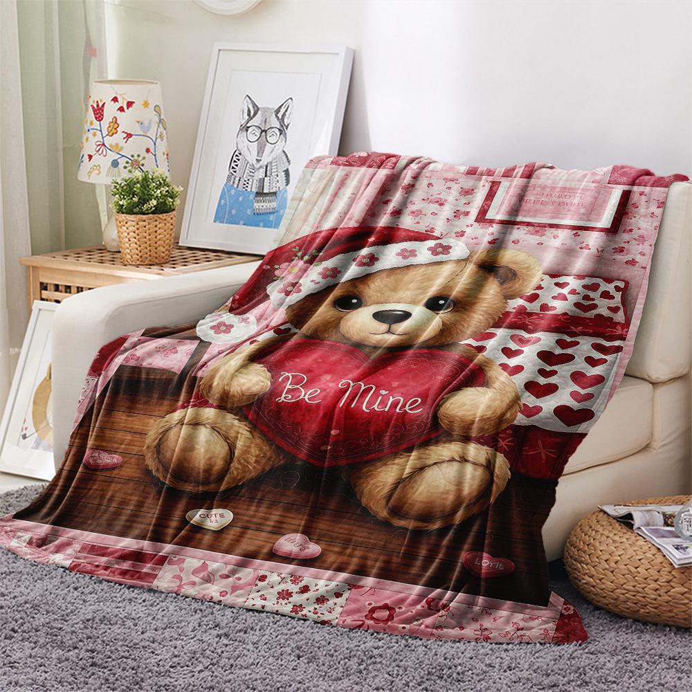 1 Stück Flanelldecke mit Cartoon-Druck, Hohe Qualität, Bequem für alle Jahreszeiten, Heimdekoration, Wärme und Komfort, Perfekt als Weihnachts- oder Geburtstagsgeschenk