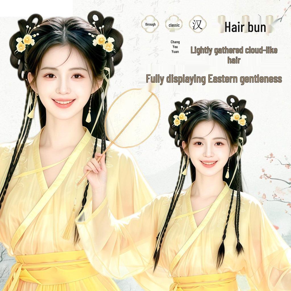 Ming Dynasty Hanfu Style Hair Bun Clip - Women's Ancient Style Wig Bun Accessory