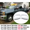 Rymowany Chromowany lub Czarny Kapturek Pokrywy Lusterka Bocznego 2 szt. Pasuje Do Chevrolet Silverado GMC Sierra 2014 2015 2016 2017