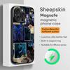 Cool Genshin Impact Capitano Phone Case For iPhone 17 16 15 14 13 12 11 Plus Pro Max  High-end Luxury Magsafe Sheepskin