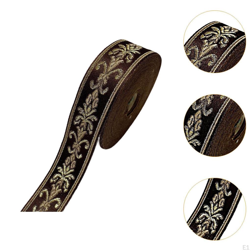 5 M Jacquard Ribbon Fabric Embellishment for Home Decor Table Runners Pillowcases Sewing