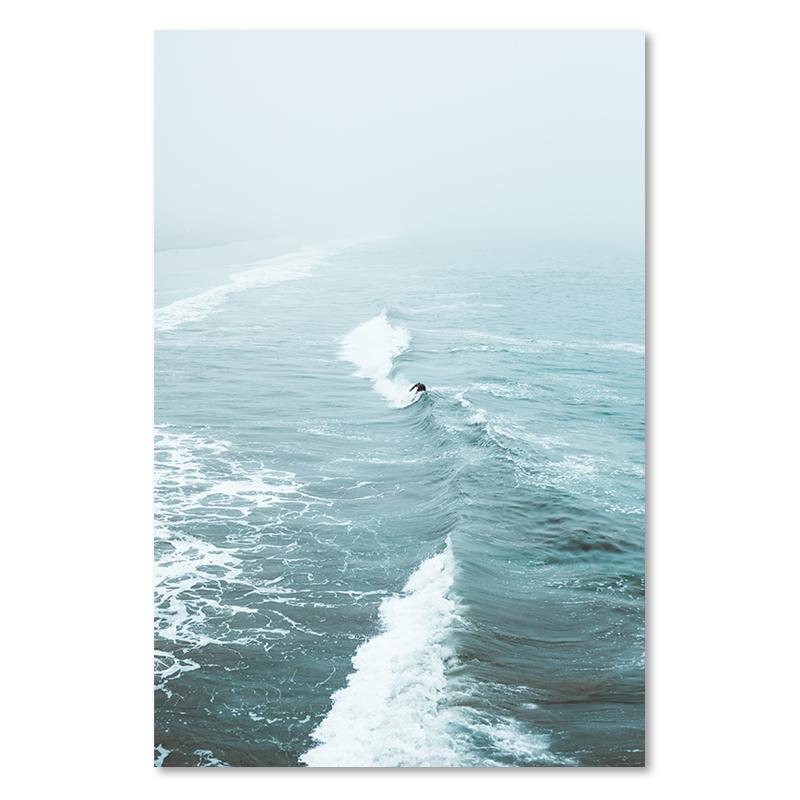Beach Rocky Waves Dolphin Wall Art Canvas Painting Nordic Ocean Posters And Prints Pictures For Living Room Decoraction