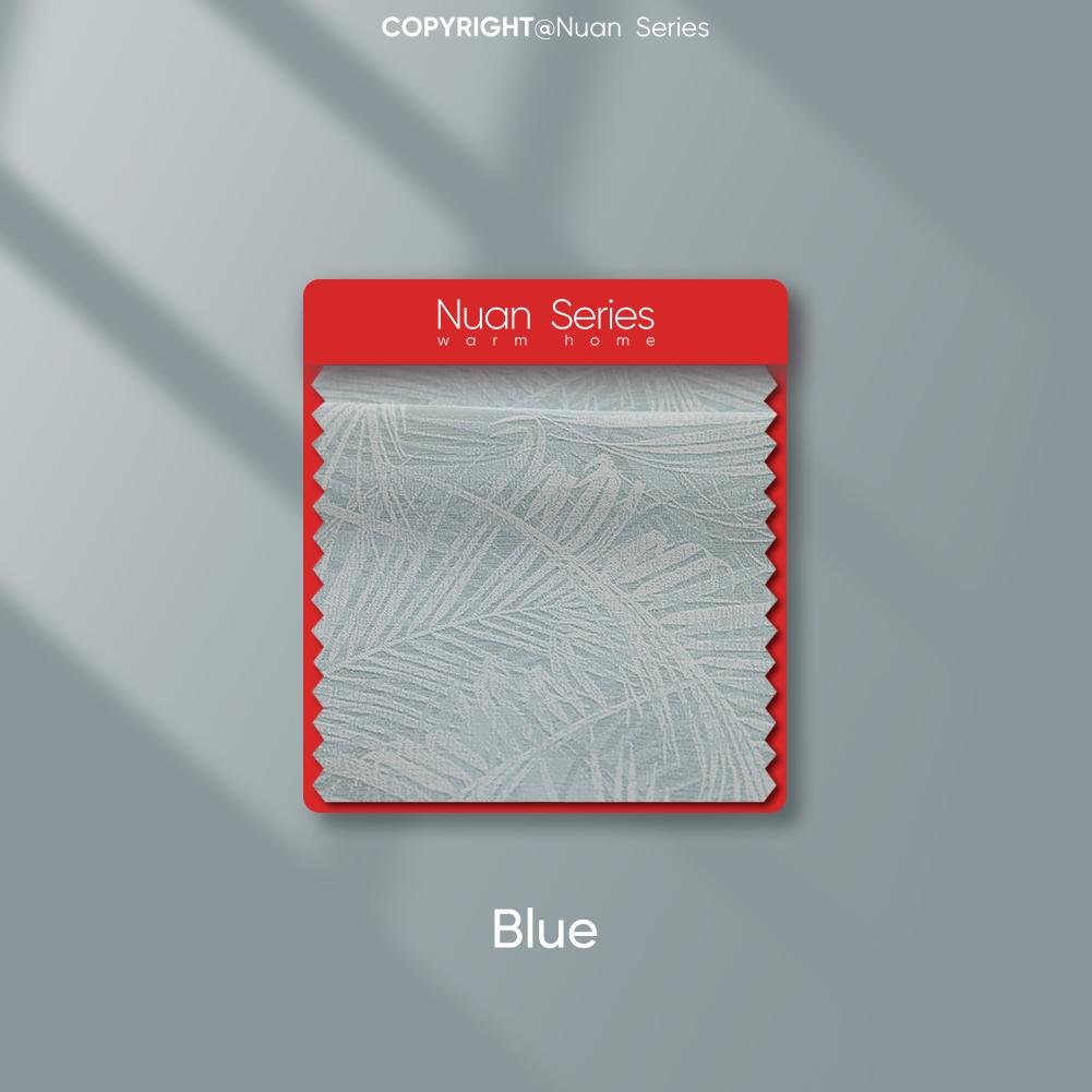 

1PC Nuan Series French Cream Curtains Relief Curtains Jacquard 95% Blackout Curtain for Bedroom Living Room Balcony Window for Home Decor W100cm x L130cm синій