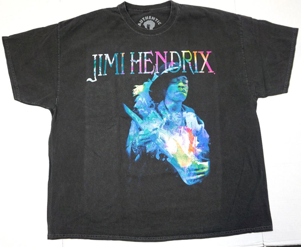 JIMI HENDRIX T-Shirt Classic Rock Mineral Wash Vintage Tee für Erwachsene Unisex OS Neu