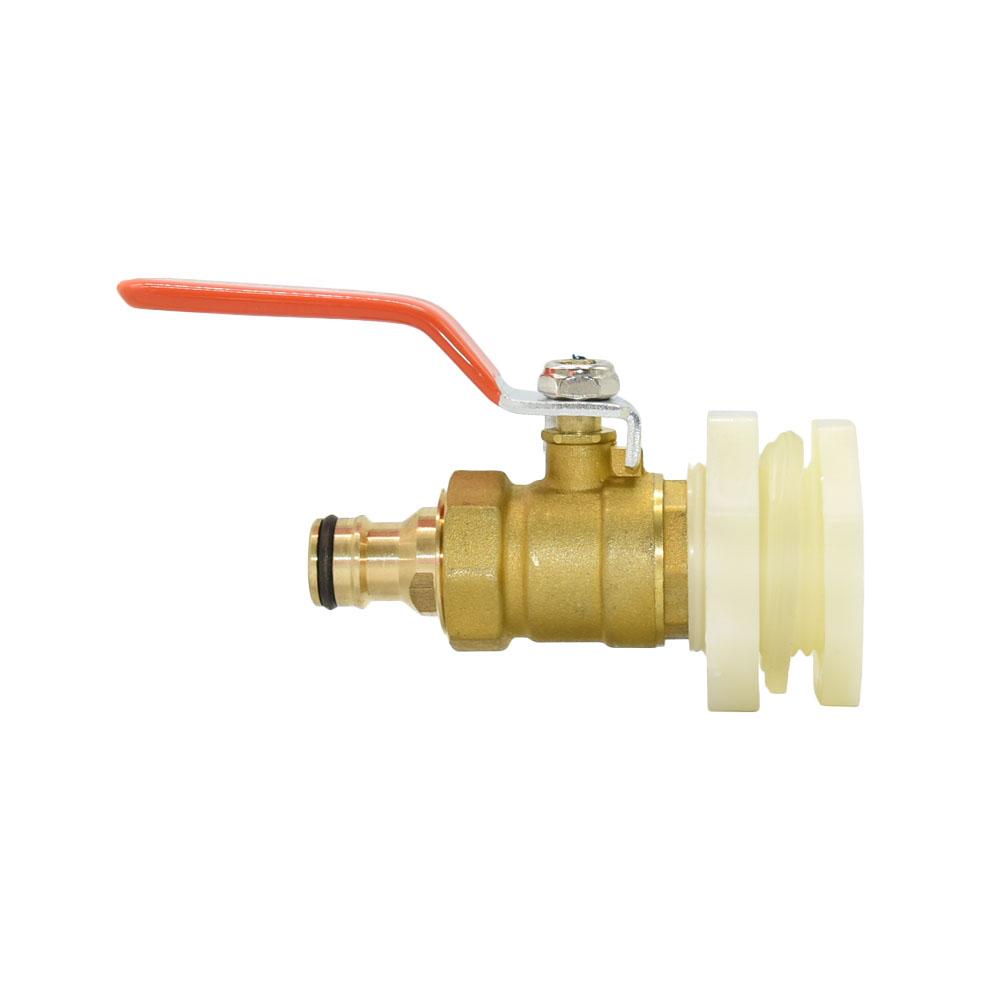 IBC Tank Adapter Valve S60 x 16mm Nipple Tap Quick Connect Brass Metal Watering Pipe Fitting For 1000L Outdoor Rainwater Bucket
