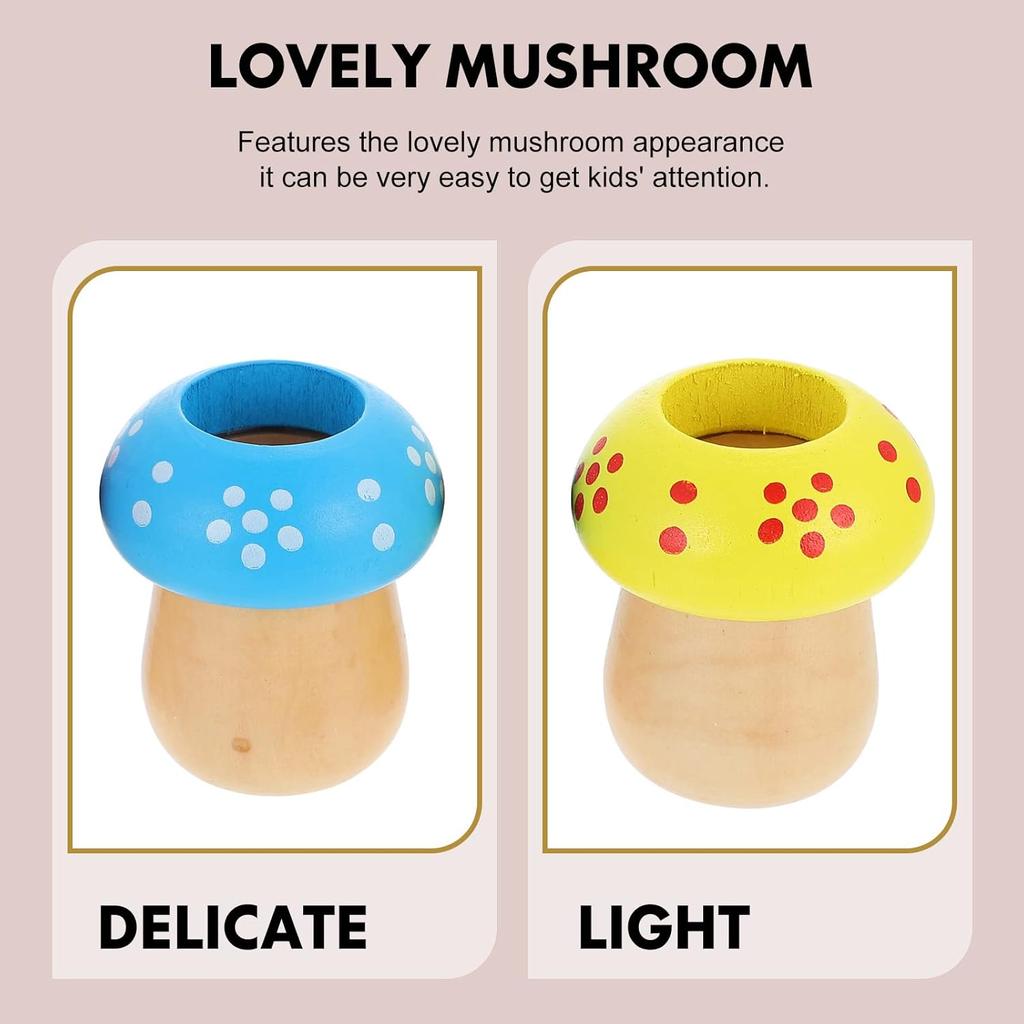 TOYMYTOY 3pcs Mushroom Shape Kaleidoscope Toys Kids Rotating Kaleidoscope Funny Toys