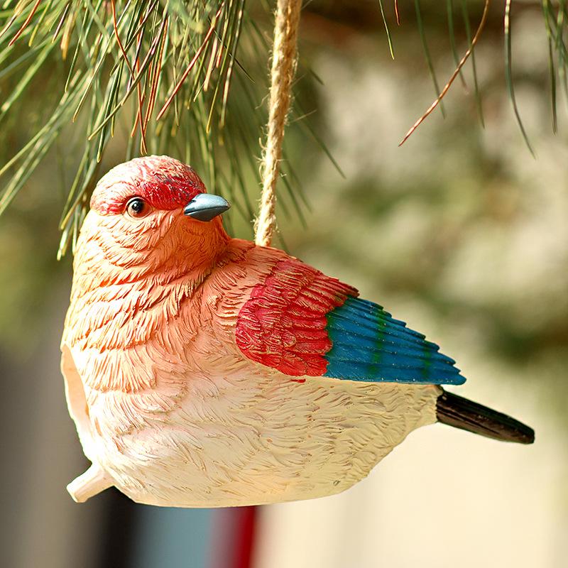 Xianci Outdoor Vogelhaus aus Massivholz: Garten-, Hof- oder Balkondekoration Ornament.