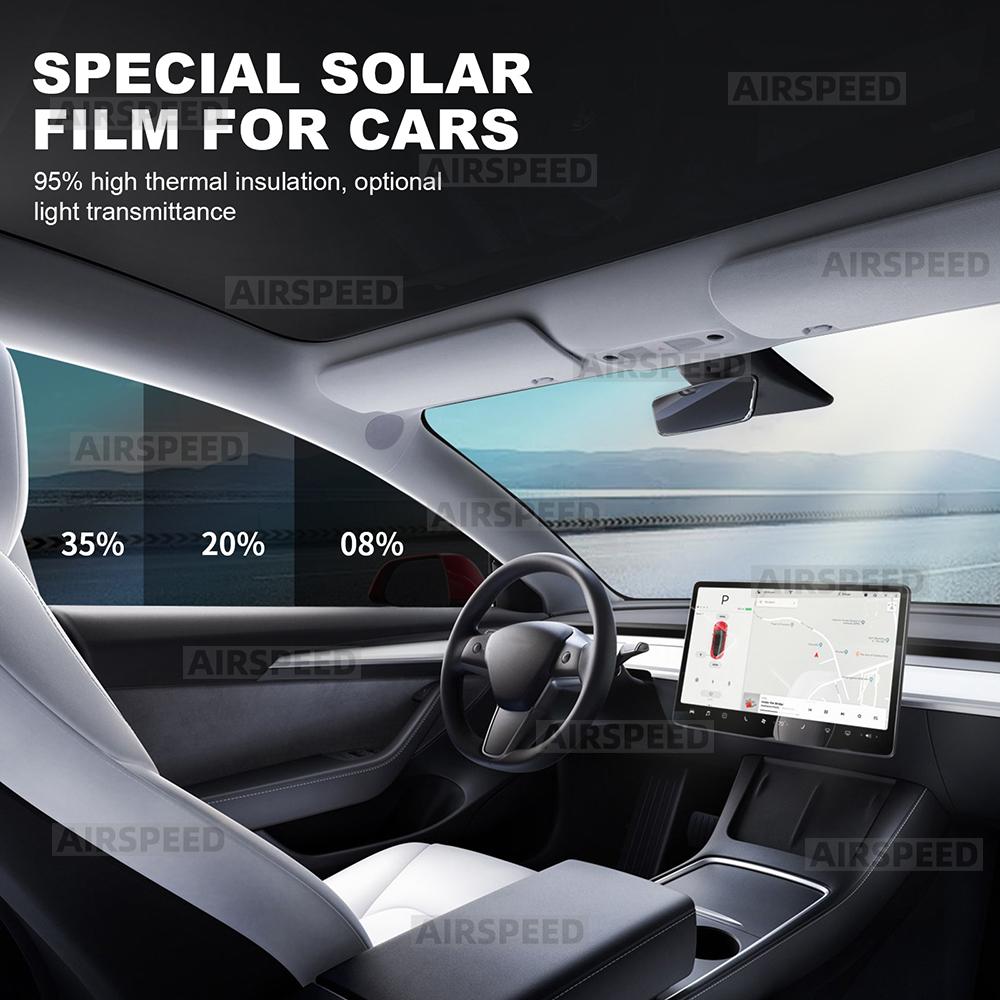 Solar UV Protector Summer Tint Film For Tesla Model Y Juniper 2025 2026-UP Car Front Rear Side Window Ceramics Trim Accessories  yhs9