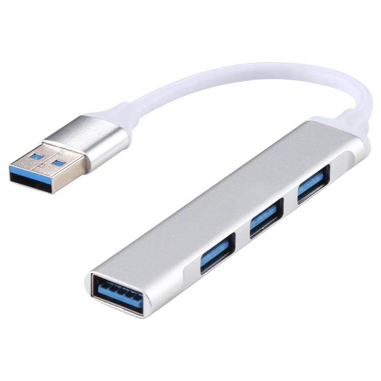 

Адаптер-концентратор из алюминиевого сплава A-809 USB 3.0 + 3 x USB 2.0 на USB 3.0(Серебряный) серебряный