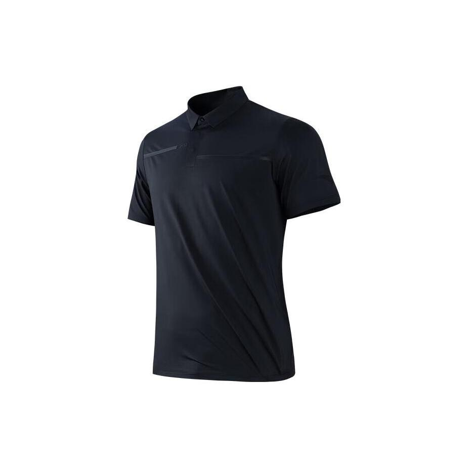 ANTA Variety Training Collection Polo Shirts Men s Black Polo Collar Moderate Straight Fit 152327156-2 M