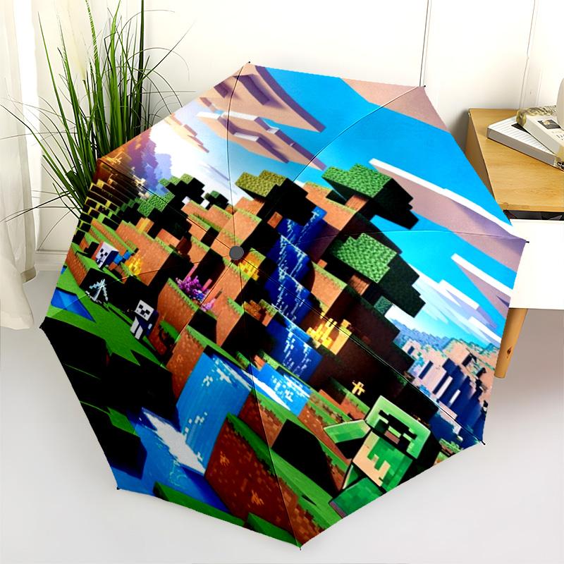 Minecraft Screenx Comes Alive Folding Umbrella Suitable For All Seasons Umbrella Sun Umbrella Umbrella Three Folds
