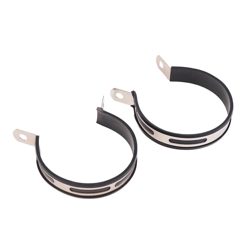 Motorcycle 60.5Mm Exhaust Pipe 51Mm Muffler Universal Fixed Circle Carbon Fiber Holder Clamp Fixed Ring Support Bracket