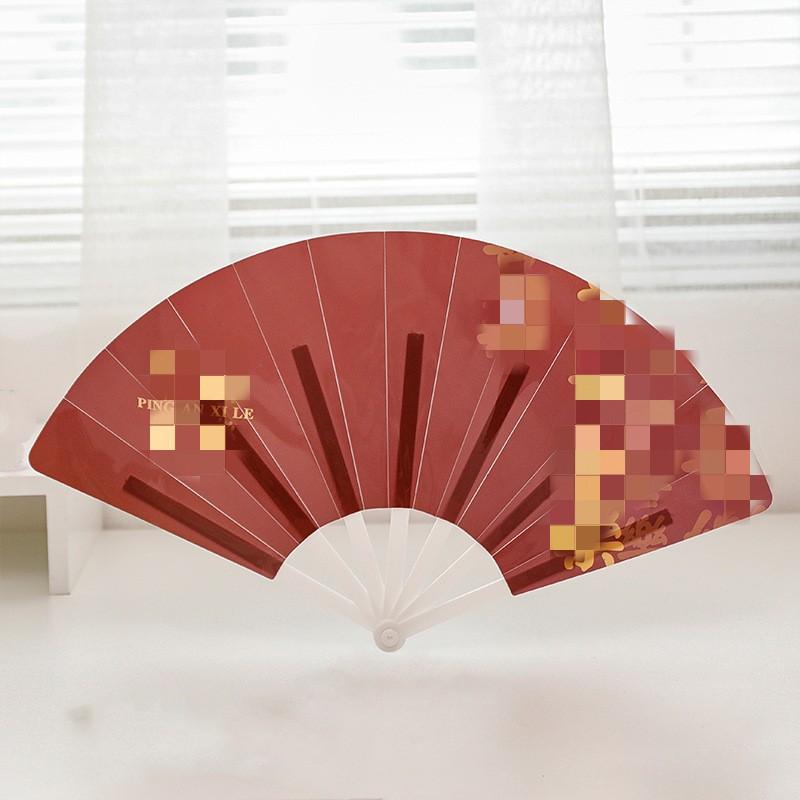 Letní duhový ventilátor skládací ventilátor Cool ventilátor Dětský taneční ventilátor 7palcový hadřík Starožitný plast Dekorace představení do školky