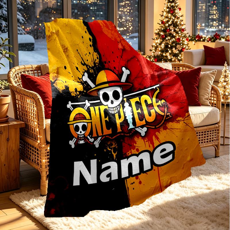 Custom Name Personalized One Piece Print Blanket, Home Decor, Bedroom, Sofa, Camping, Couch, Gifts for Birthday Christmas