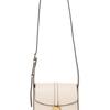 Michael Kors Mk Lyra Flap Magnetic Closure Logo Charm Leather Crossbody Bag Small Women bags Beige 35F4G1YC1L-2171