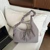 Versatile Pleated Dumpling Bag Lightweight Women's Shoulder Bag Stylish Drawstring Bag  Handbag