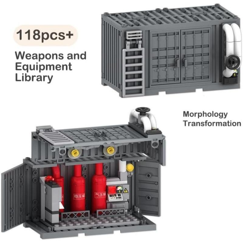 

Вторая мировая война WW2 армия солдаты спецназ контейнер оружие пушка базовая модель строительные блоки кирпичи детские игрушки подарок style 2