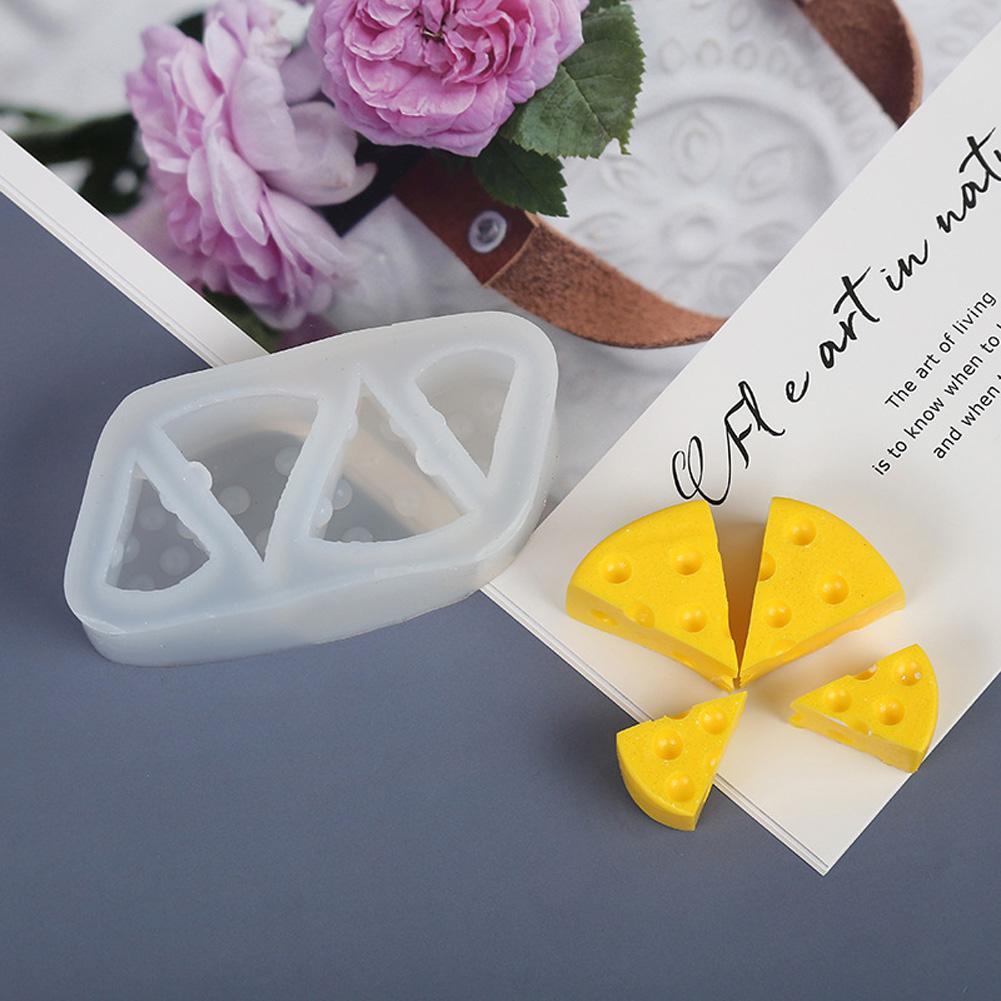 4 Cavity Baking Mold Cheese Shape Silicone Cake Mousse Candle Mould Food-grade Diy Mold Kitchen Baking Tools