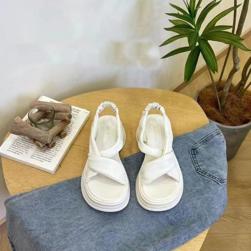 Vintage Ladies Muffin Platform Sandals