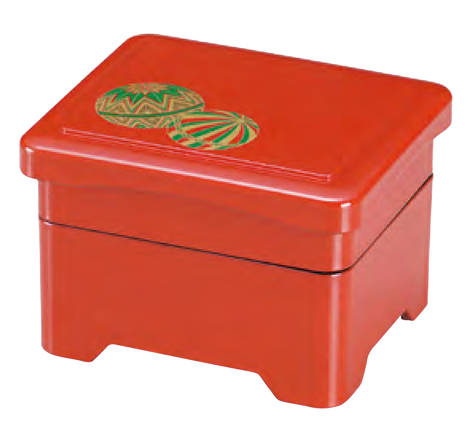 Wakaizumi Lacquerware Eel Rice Wakamaru Donburi Ancient Vermilion Ball Vermilion with Middle 2 Tiers Bowl, Box, Design, Interior, Tier, U-1-48,