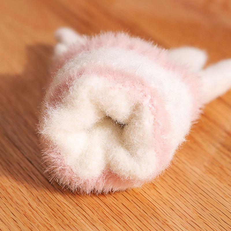 Winter Female Ins Cute Velvet Cold-proof Soft Girl Cycling Five-finger Cycling Season